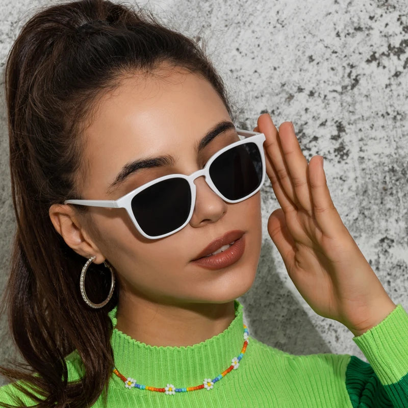 Square Cycling Sunglasses Men Women Rectangle Frame Sun Glasses Female Oculos Y2K Retro Gradient Hip Hop Shades UV400
