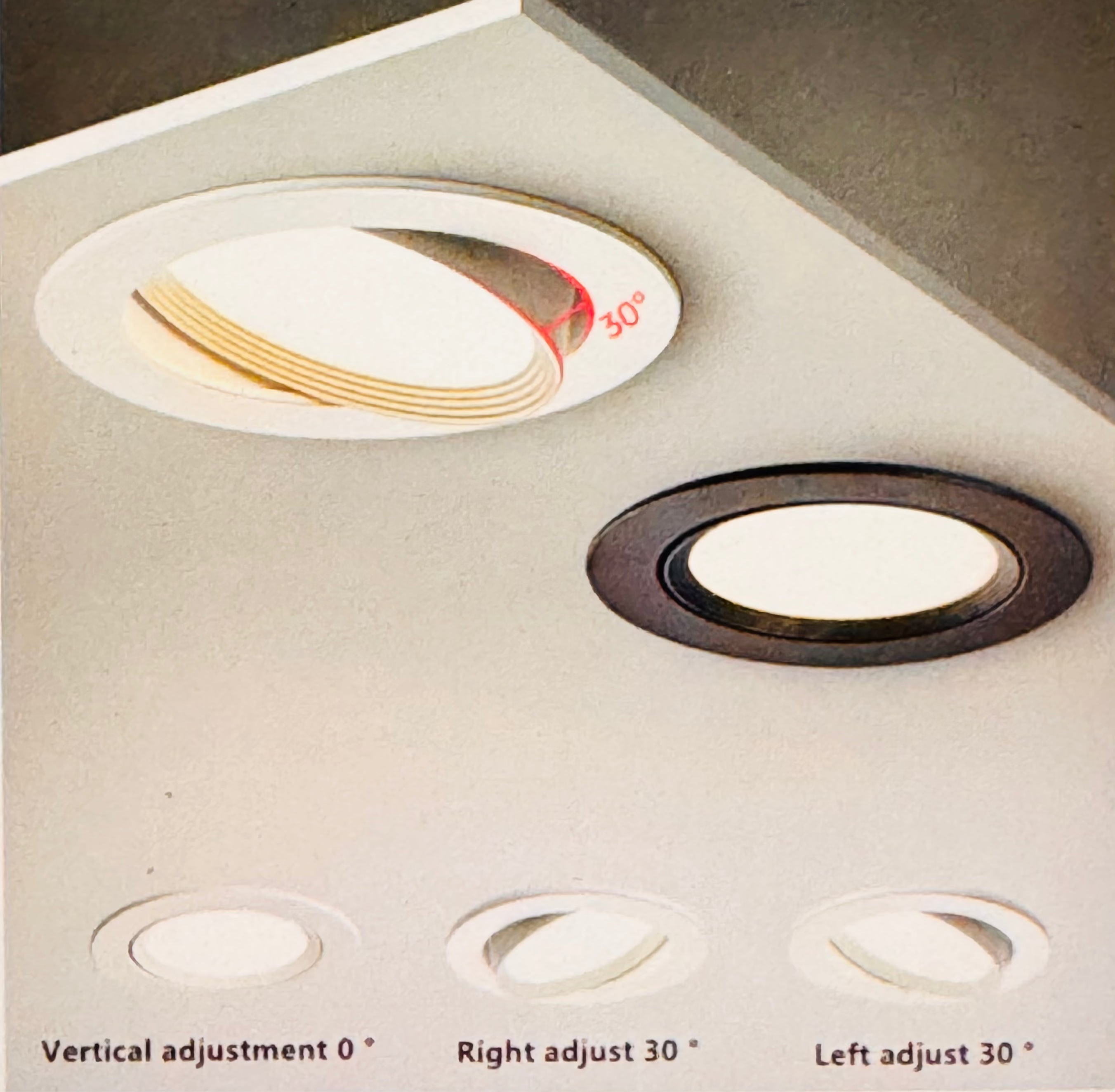 High-performance Embedded LED Downlight Angle Adjustable 5W7W9W12W15W20W COB Anti-Glare Dimmable Ceiling Light Spotlights CRI＞98