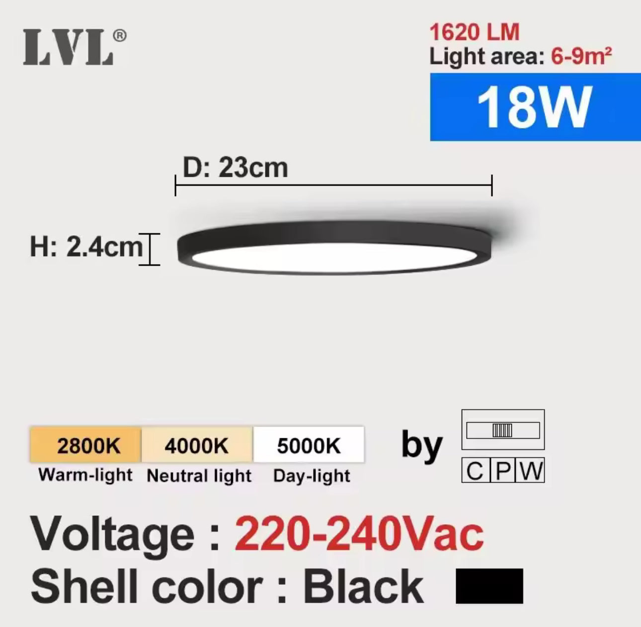 Modern LED Ceiling Light Wood Grain Golden One Light with 3 Colors Home Lighing Kitchen Bedroom Bathroom Surface Ceiling Lamp