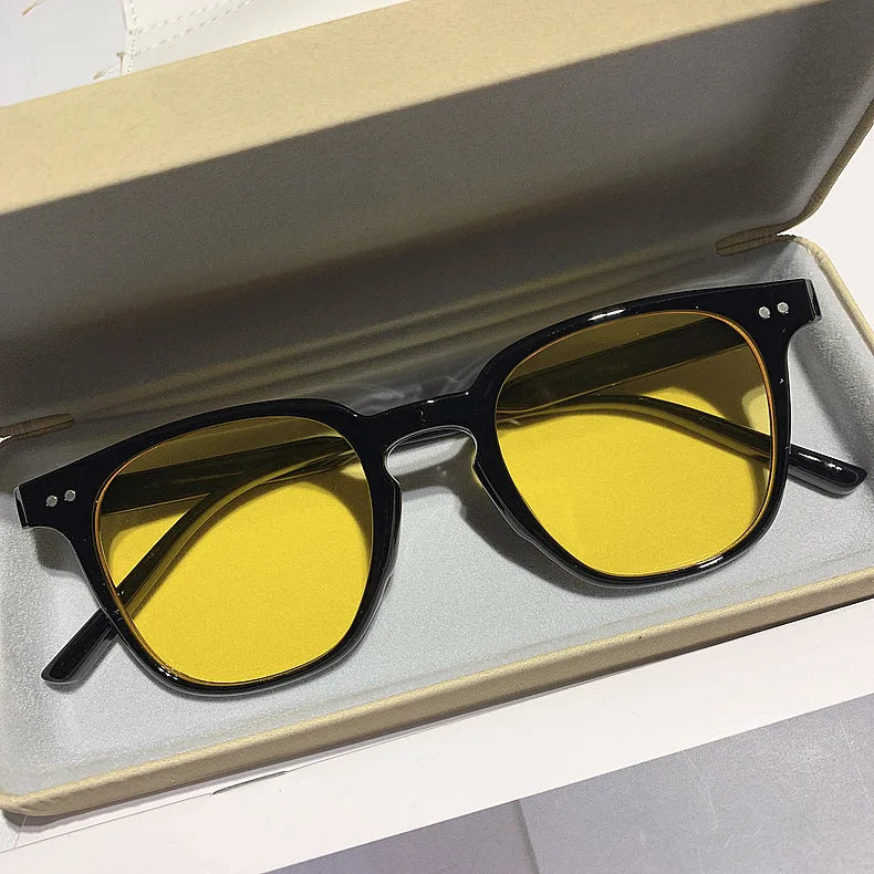 New Vintage Square Sunglasses Women Men Luxury Brand Small Round Sun Glasses Female Small Eyewear Oculos De Sol for Male Female