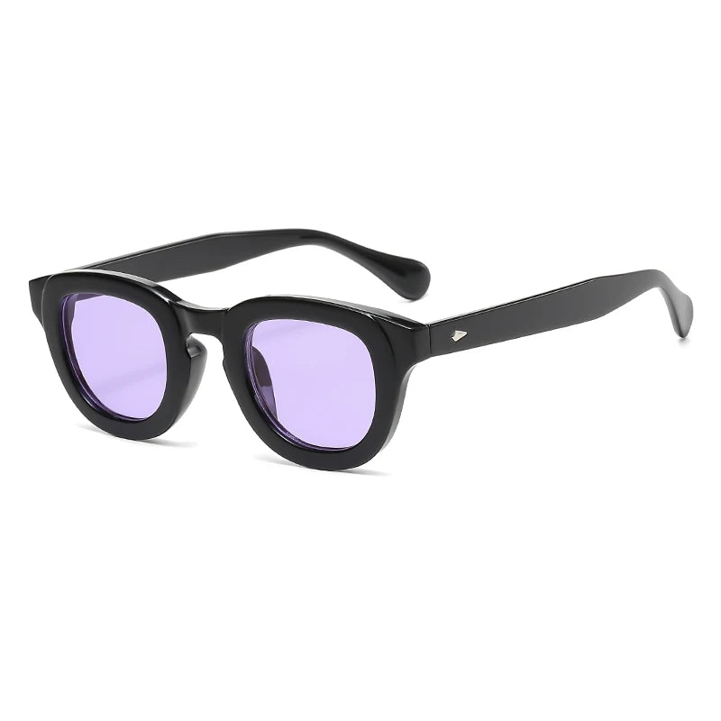 New Sunglasses Oval Frame Thick Frame Personality Fashion Multi color Sun Glasses Classic Retro Style Trendy Female