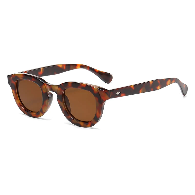 New Sunglasses Oval Frame Thick Frame Personality Fashion Multi color Sun Glasses Classic Retro Style Trendy Female