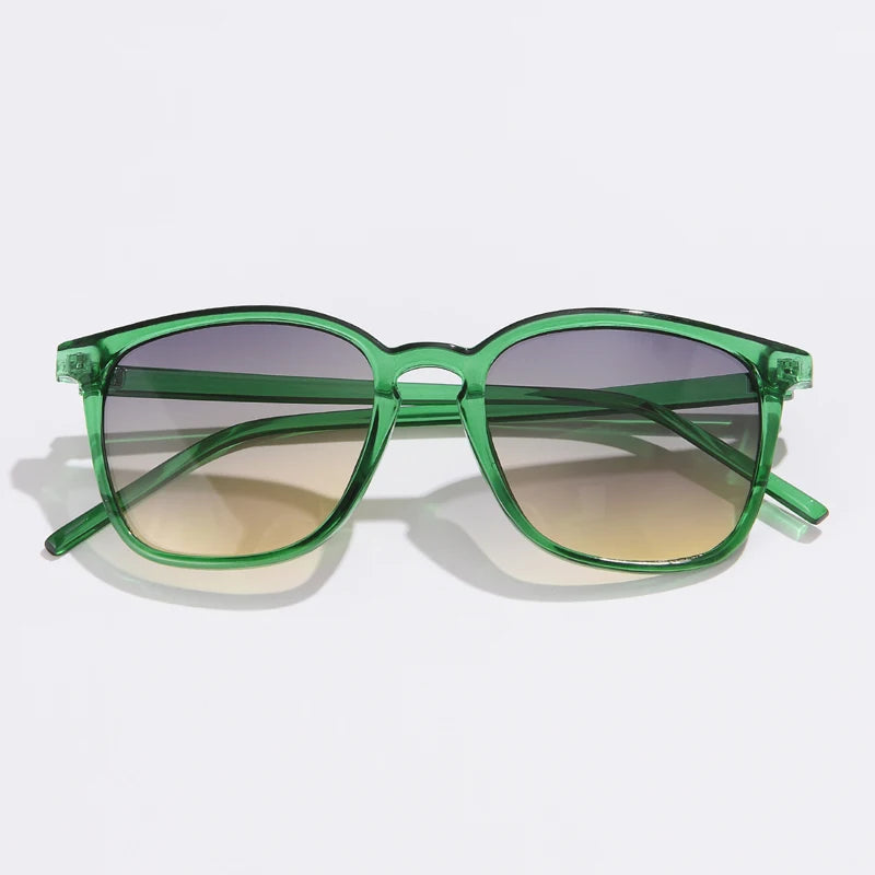 Square Cycling Sunglasses Men Women Rectangle Frame Sun Glasses Female Oculos Y2K Retro Gradient Hip Hop Shades UV400