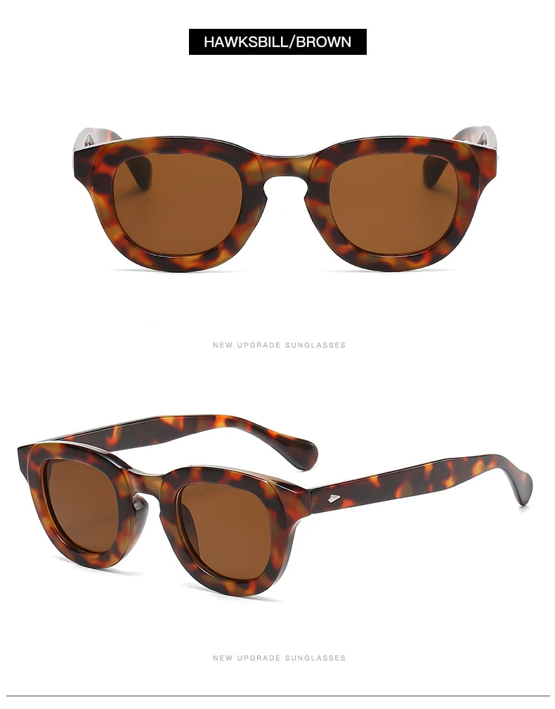 New Sunglasses Oval Frame Thick Frame Personality Fashion Multi color Sun Glasses Classic Retro Style Trendy Female