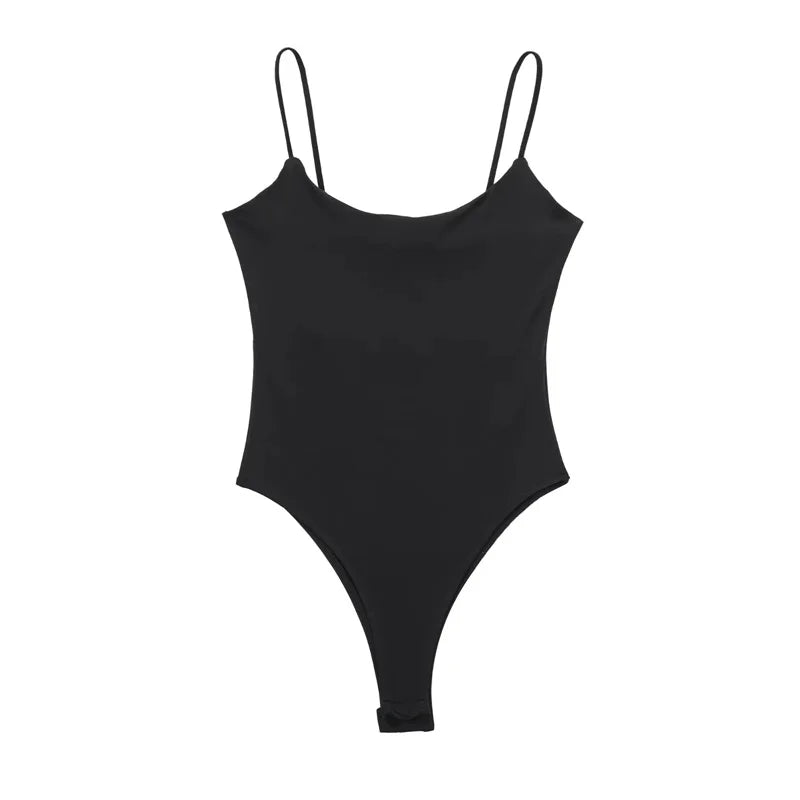 MUJER White Black Body Woman Sleeveless Tight Bodysuit Lingerie Sexy Woman Bodys Bodycon Backless Bodysuit Women Summer Tops