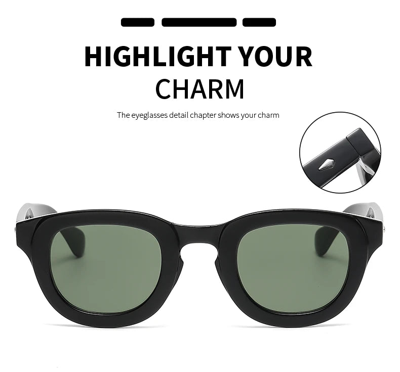 New Sunglasses Oval Frame Thick Frame Personality Fashion Multi color Sun Glasses Classic Retro Style Trendy Female