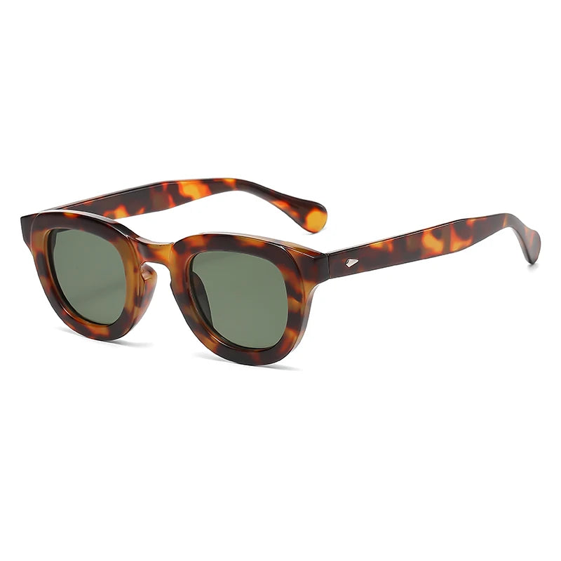 New Sunglasses Oval Frame Thick Frame Personality Fashion Multi color Sun Glasses Classic Retro Style Trendy Female