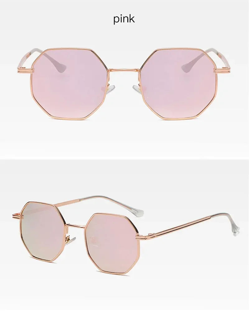 Fashion Retro Sunglasses Classic Metal Polygonal Sunglasses Sunglasses Octagon Glasses