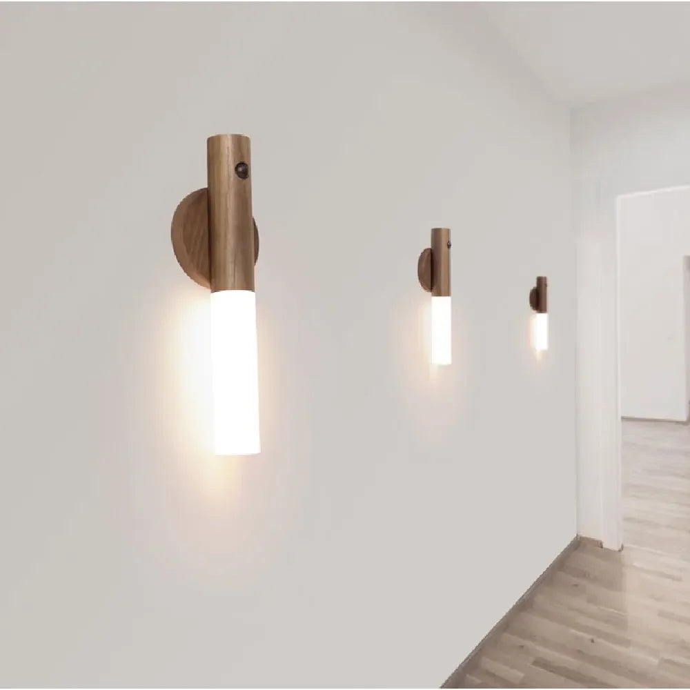 Intelligent Wooden Magnetic Suction Lamp LED Charging Night Light Staircase Corridor Bedroom Atmosphere Human Body Sensing Light