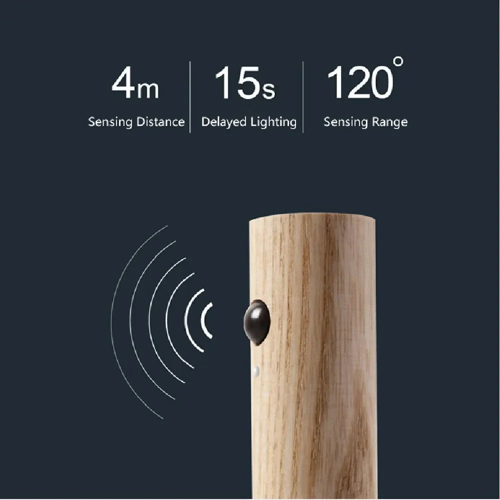 Intelligent Wooden Magnetic Suction Lamp LED Charging Night Light Staircase Corridor Bedroom Atmosphere Human Body Sensing Light