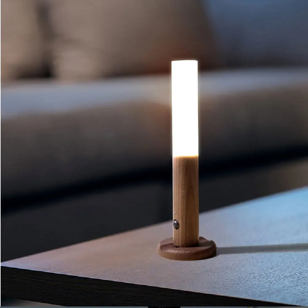 Intelligent Wooden Magnetic Suction Lamp LED Charging Night Light Staircase Corridor Bedroom Atmosphere Human Body Sensing Light