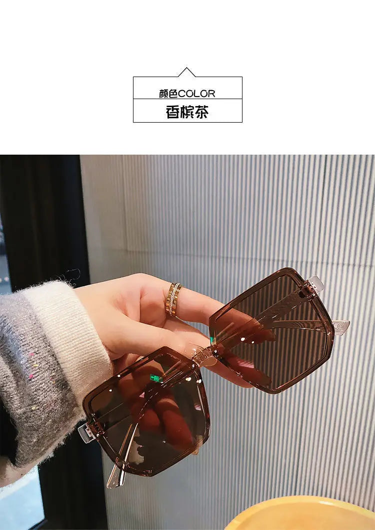 Big Frame Vintage Sunglasses Women Men Brand Square Sun Glasses Retro Eye Glasses Goggle for Male Female Polygon Sunglasses ﻿ ﻿