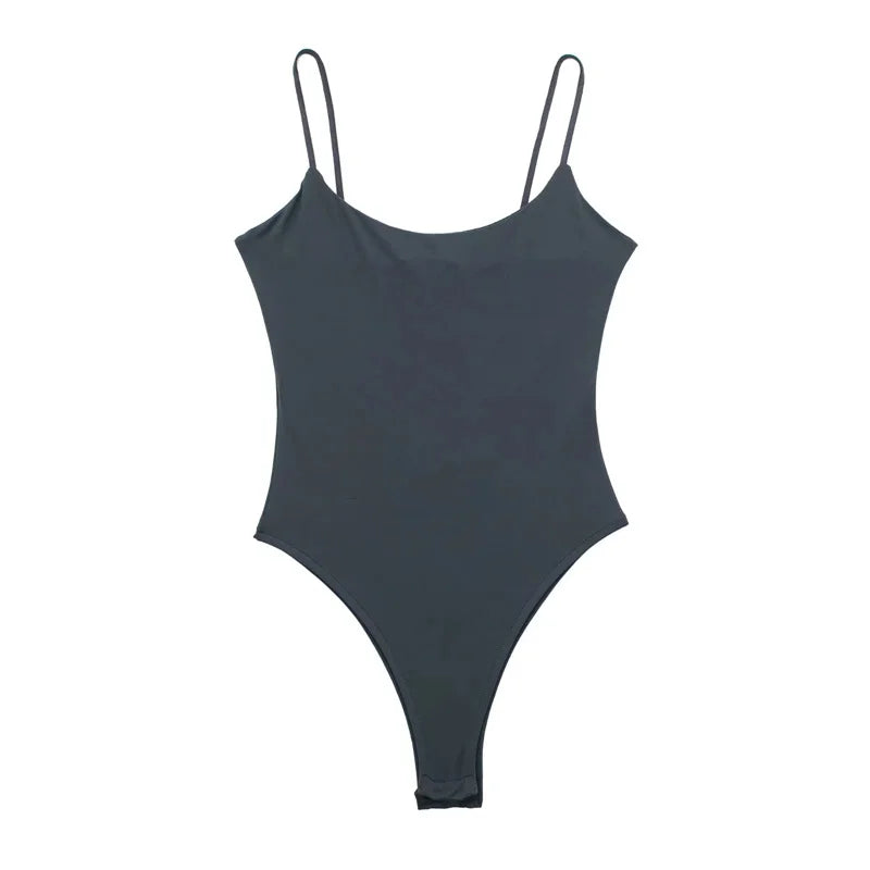 MUJER White Black Body Woman Sleeveless Tight Bodysuit Lingerie Sexy Woman Bodys Bodycon Backless Bodysuit Women Summer Tops