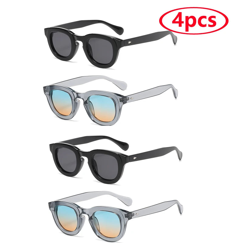 New Sunglasses Oval Frame Thick Frame Personality Fashion Multi color Sun Glasses Classic Retro Style Trendy Female