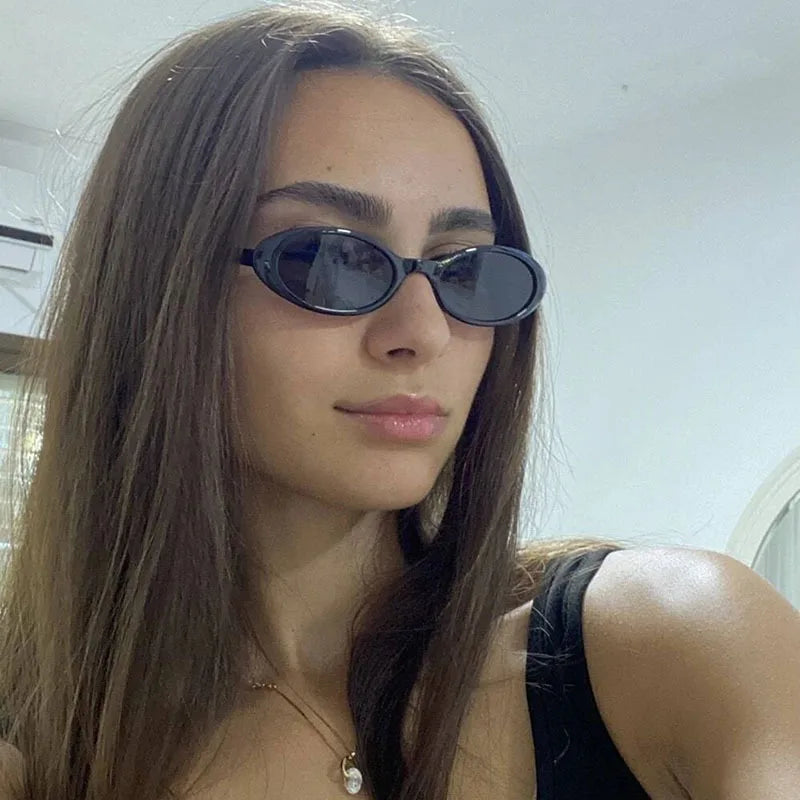 2024 New Sexy Women's Sunglasses Small Oval  Sunglasses Fashion Leopard Brown Sun Glasses Luxury Brand Designer Retro Sunglasses