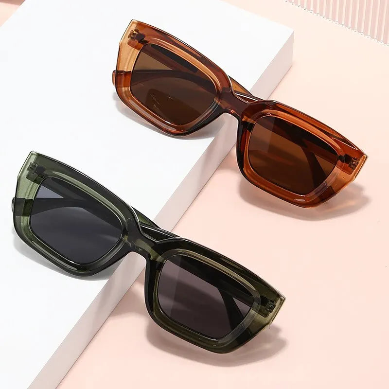 2023 New Retro Square Europe And America Cross-border Men and Women Fashion Ins Wear Sunglasses