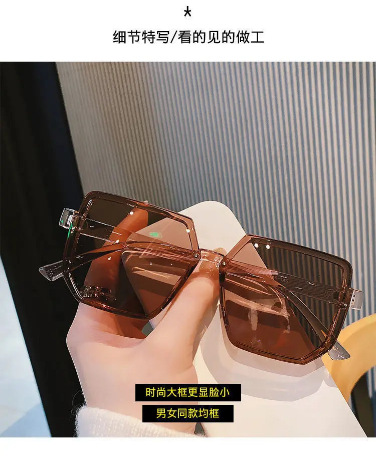 Big Frame Vintage Sunglasses Women Men Brand Square Sun Glasses Retro Eye Glasses Goggle for Male Female Polygon Sunglasses ﻿ ﻿