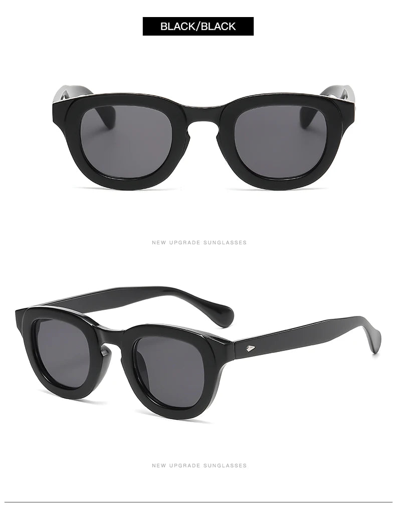 New Sunglasses Oval Frame Thick Frame Personality Fashion Multi color Sun Glasses Classic Retro Style Trendy Female