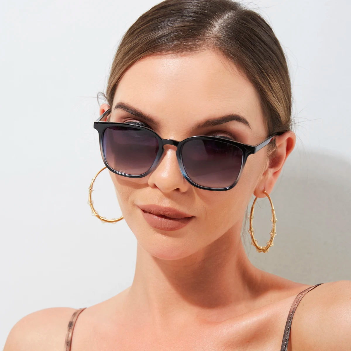Square Cycling Sunglasses Men Women Rectangle Frame Sun Glasses Female Oculos Y2K Retro Gradient Hip Hop Shades UV400