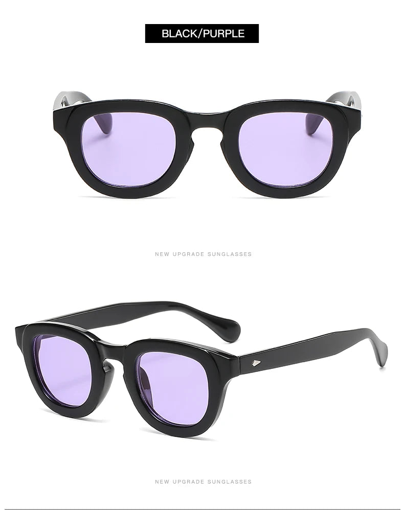 New Sunglasses Oval Frame Thick Frame Personality Fashion Multi color Sun Glasses Classic Retro Style Trendy Female