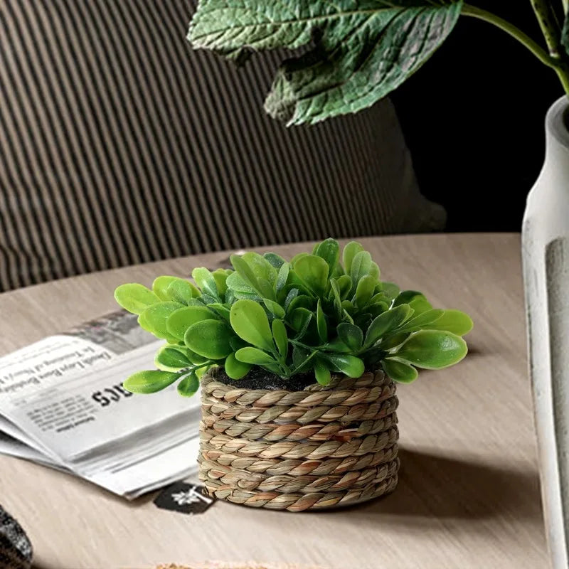 Potted Plant Small Fake Plants Indoor Home Decor Decorative Pot for Living Room Office Decoration Realistic Faux Greenery