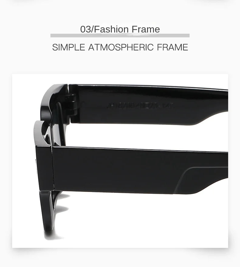 Fashion Retro Thick Leg Square Frame Sunglasses Men Women Popular Brand Small Frame Rice Nail Sun Glasses Black Yellow Glasses