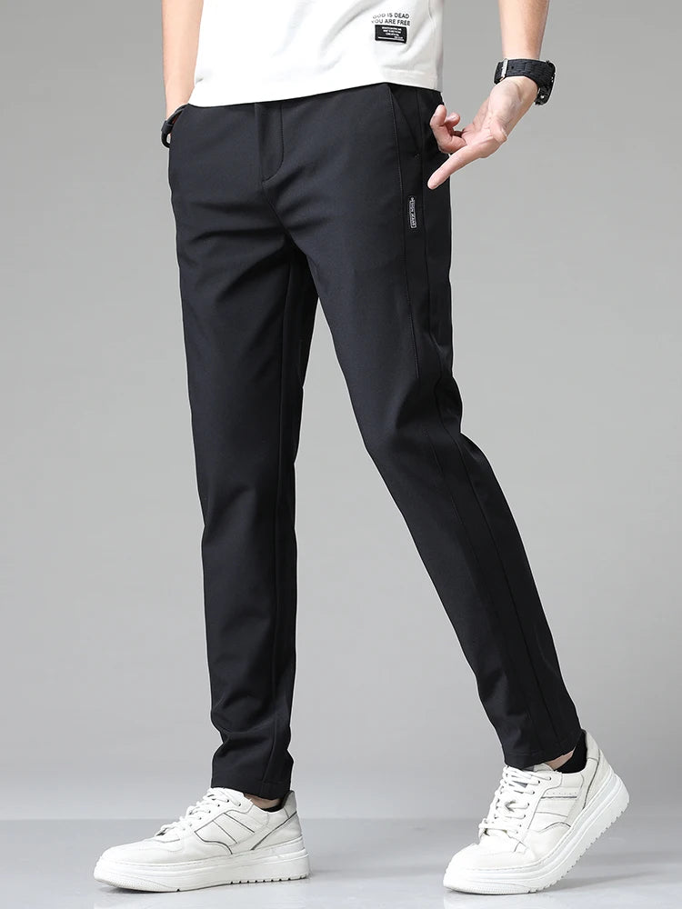2024 Spring Summer Ultra-thin Men's Stretch Slim Straight Casual Pants High Quality Fashion Breathable Golf Sports Trousers