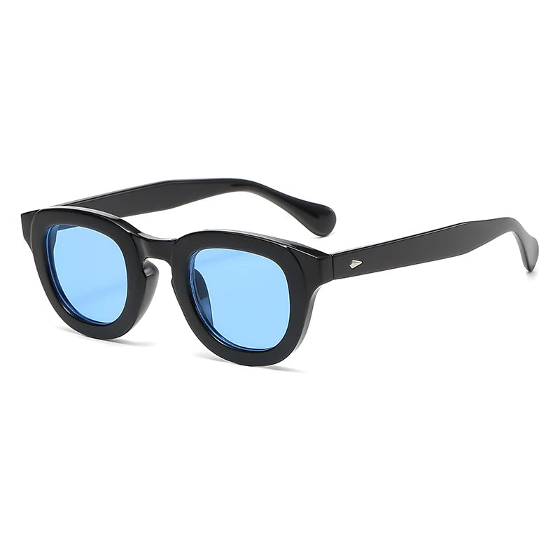 New Sunglasses Oval Frame Thick Frame Personality Fashion Multi color Sun Glasses Classic Retro Style Trendy Female