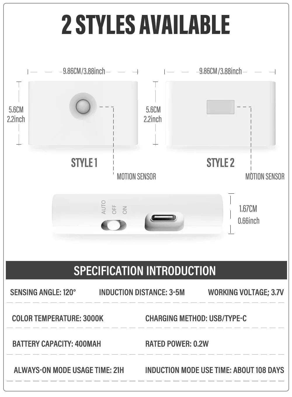 Intelligent Wooden Magnetic Suction Lamp LED Charging Night Light Staircase Corridor Bedroom Atmosphere Human Body Sensing Light