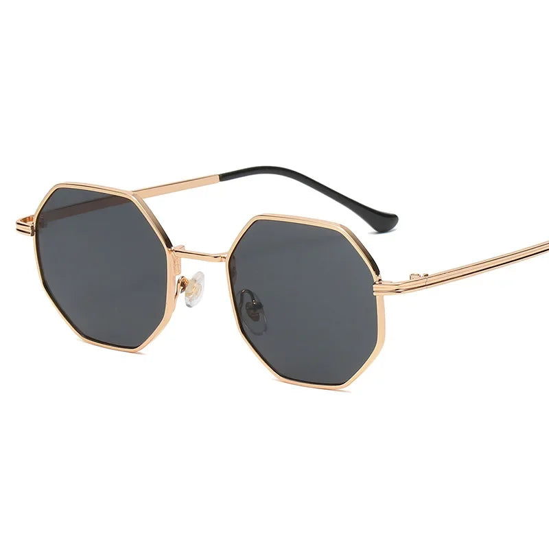 Fashion Retro Sunglasses Classic Metal Polygonal Sunglasses Sunglasses Octagon Glasses