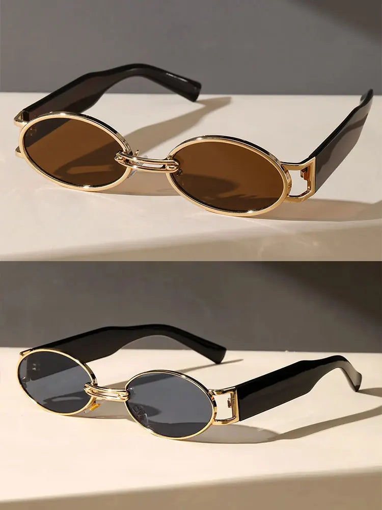 1PC Unisex Plastic Fashion Oval Frame Sunglasses For Street Photography And Beach Travel Party Driving Accessories