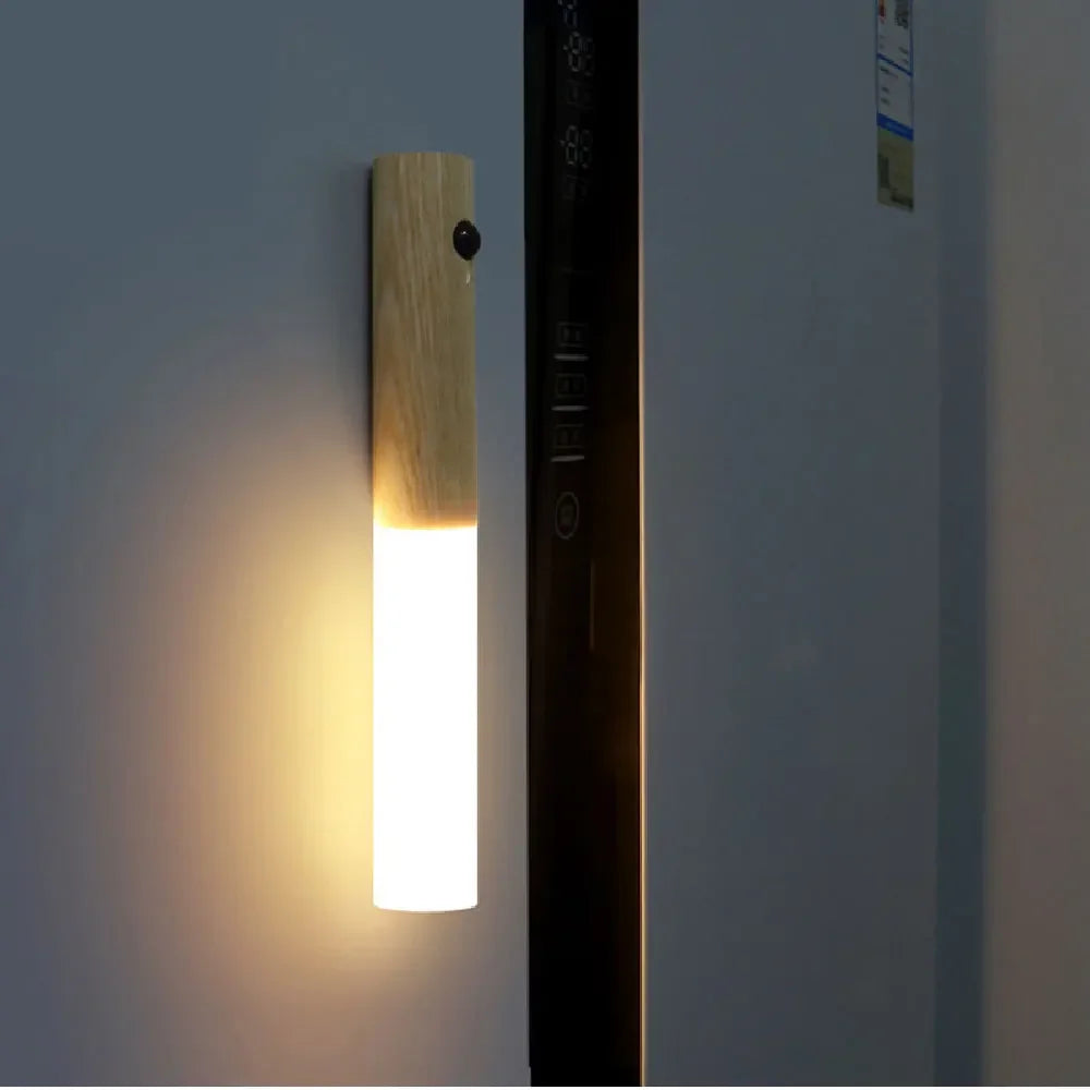 Intelligent Wooden Magnetic Suction Lamp LED Charging Night Light Staircase Corridor Bedroom Atmosphere Human Body Sensing Light