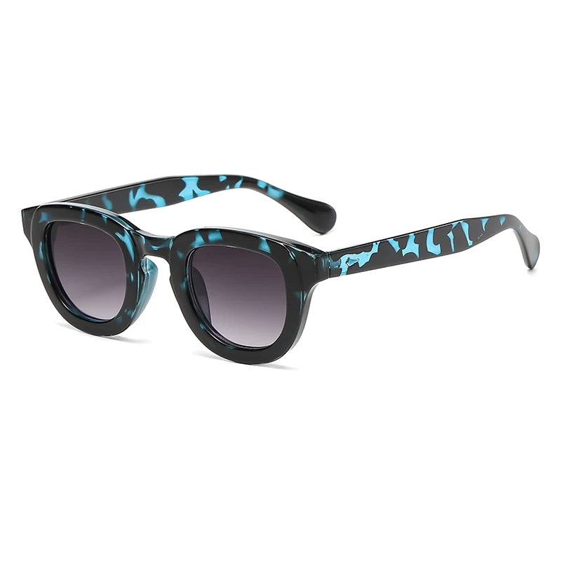 New Sunglasses Oval Frame Thick Frame Personality Fashion Multi color Sun Glasses Classic Retro Style Trendy Female