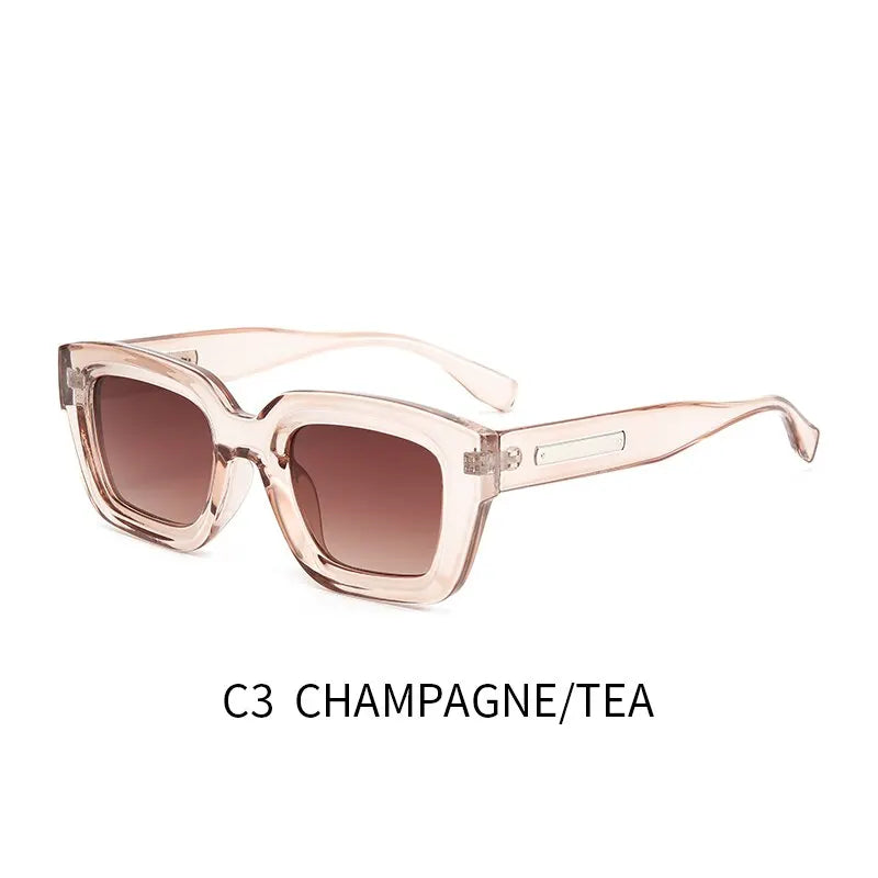2023 New Retro Square Europe And America Cross-border Men and Women Fashion Ins Wear Sunglasses
