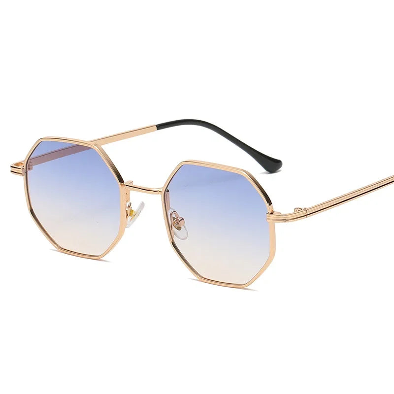 Fashion Retro Sunglasses Classic Metal Polygonal Sunglasses Sunglasses Octagon Glasses