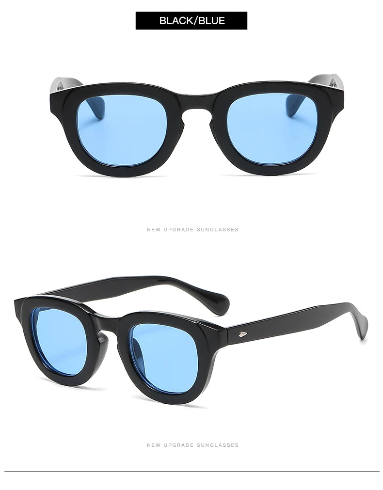 New Sunglasses Oval Frame Thick Frame Personality Fashion Multi color Sun Glasses Classic Retro Style Trendy Female