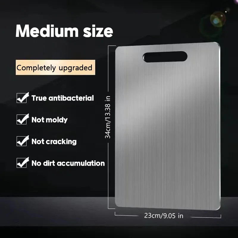 316 Stainless Steel Panel and Chopping Board Kitchen Household Thickened Double Sided Cutting Board Block Kneading Dough Board