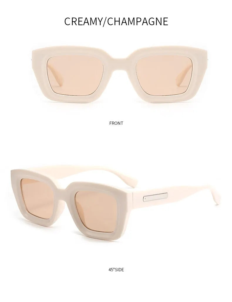 2023 New Retro Square Europe And America Cross-border Men and Women Fashion Ins Wear Sunglasses